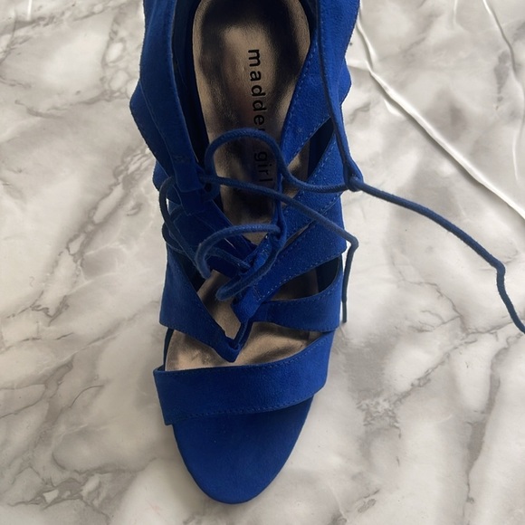 Madden Girl Women's Raceyyy Ghillie Dress Heels Blue Size 7 M - Picture 3 of 12